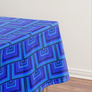 Nappe Brayures bleues carré motif