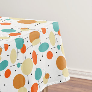 Nappe Bright Circles and Lines Mid Century Moderne