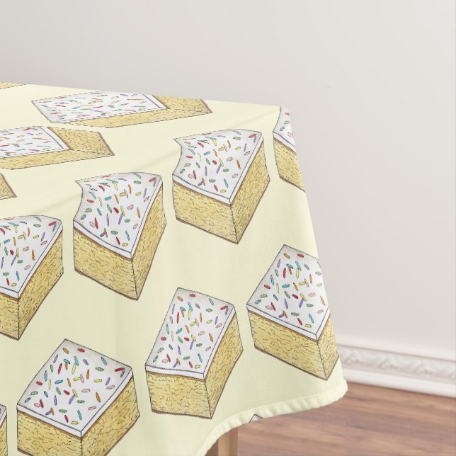 Nappe British School Cake Vanilla Slice Rainbow Sprinkl (In Situ)
