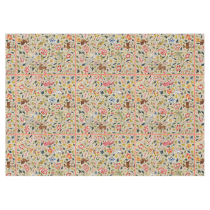 Nappe Broderie de soie animale