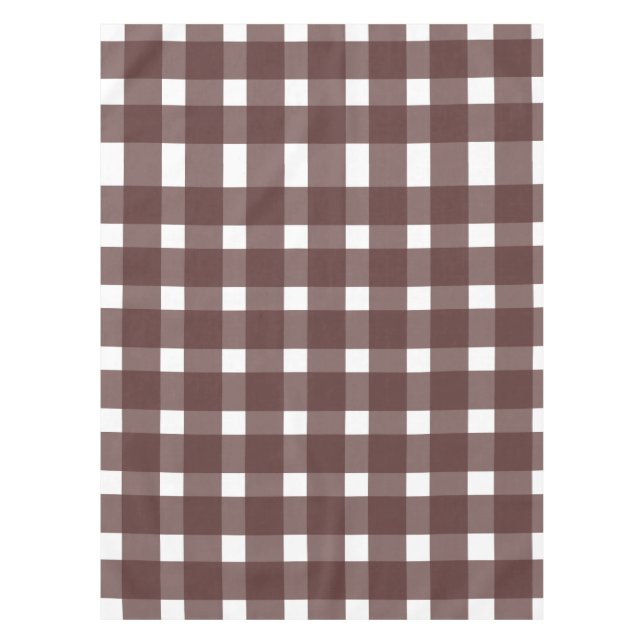 Nappe Brown blanc En vichy Motif (Devant)