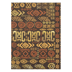 Nappe Bruns africains ethniques et or #11 de modèle
