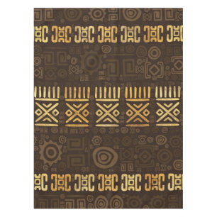 Nappe Bruns africains ethniques et or #2 de modèle
