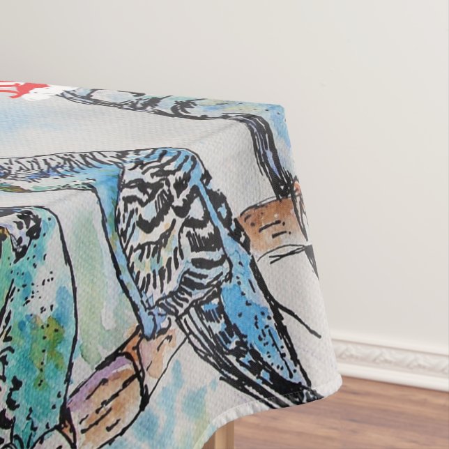 Nappe Budgie Budgies Merry Budgiemas Christmas dinner (In Situ)