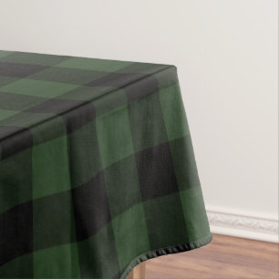 Nappe Buffalo Check Celtic Green and Black Carrés Plaid
