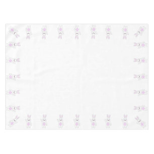 Nappe Bunny. Blanc et rose