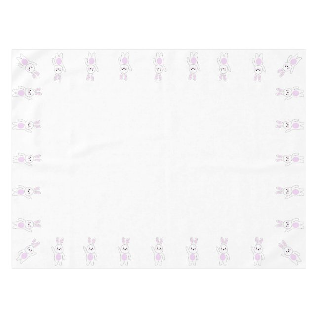 Nappe Bunny. Blanc et rose (Devant (Horizontal))