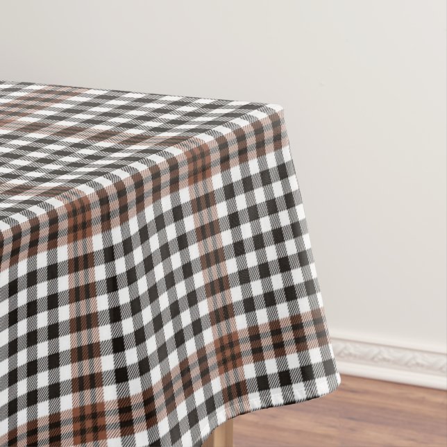 Nappe Burns Check Scottish Brown Black Plaid Motif  (In Situ)
