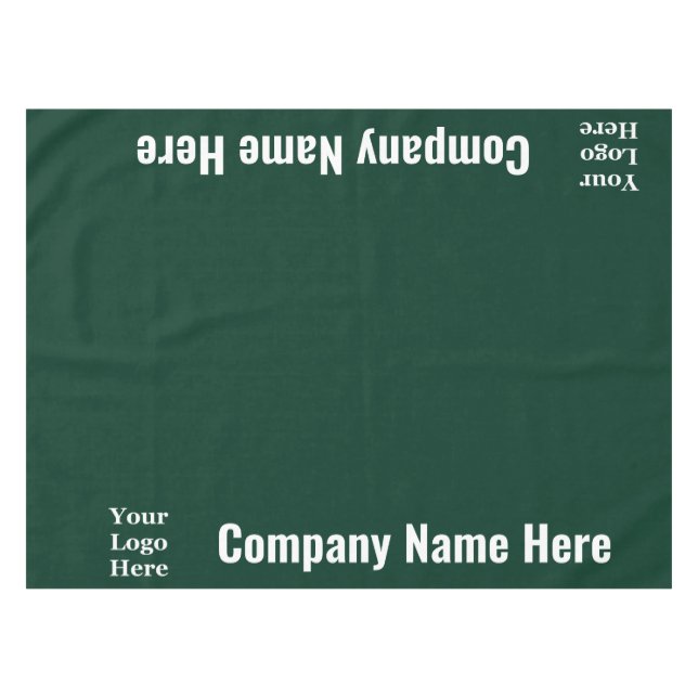Nappe Business Dark Green et White Nom de l'entreprise L (Devant (Horizontal))