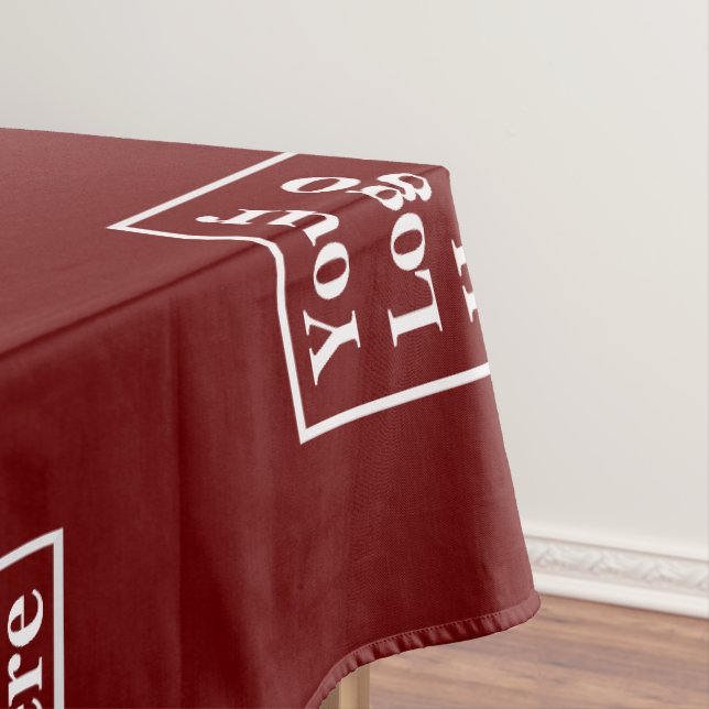 Nappe Business Dark Red Votre logo Ici Motif Modèle (In Situ)