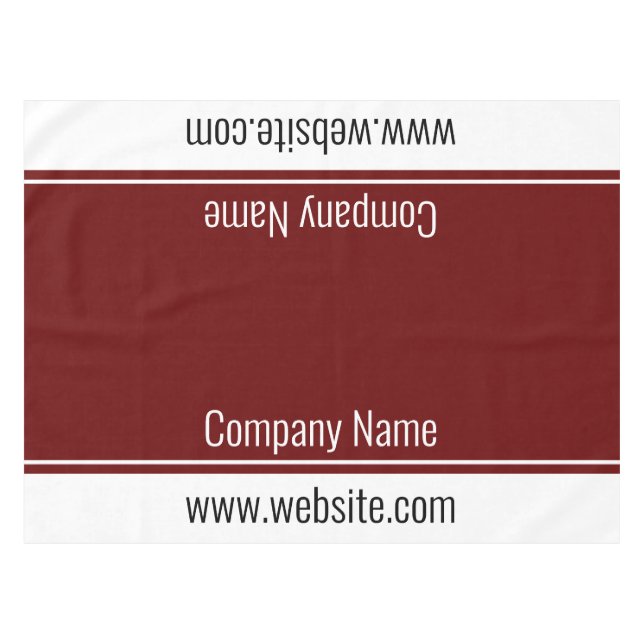 Nappe Business Dark Red White Nom de l'entreprise Site W (Devant (Horizontal))