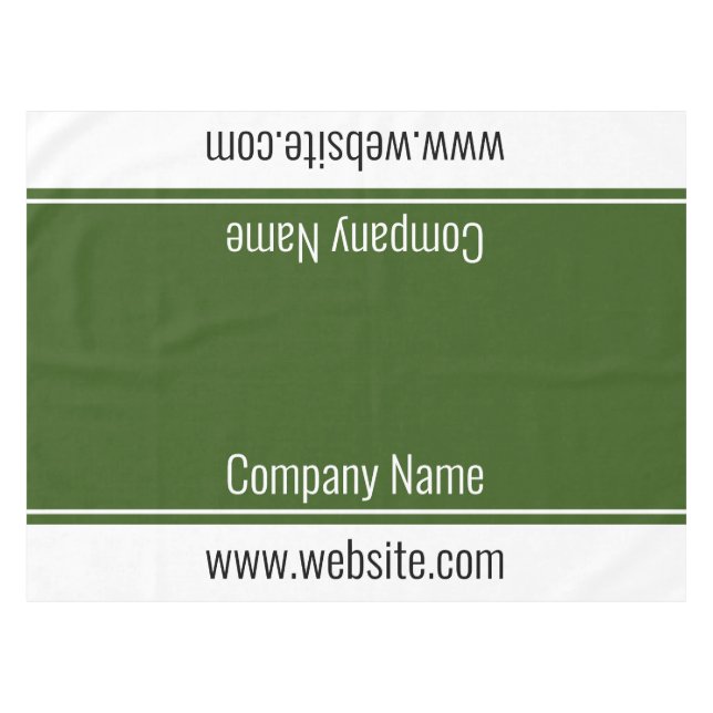 Nappe Business Green et White Nom de l'entreprise Site W (Devant (Horizontal))
