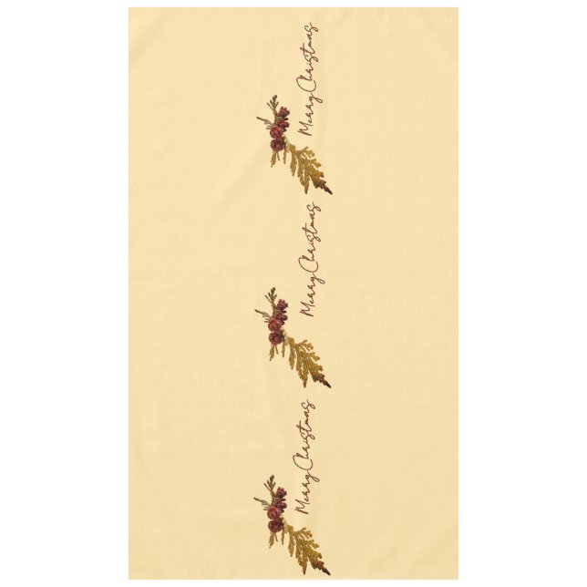 Nappe Butter Yellow Fern & Pine cone Merry Christmas (Devant)