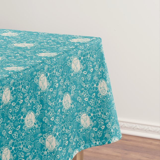 Nappe cacahuètes | Snoopy Turquoise Tropical Beach Motif (In Situ)