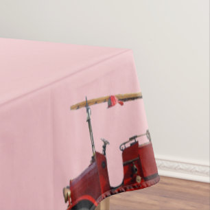 Nappe Camion Vintage Rouge Avec Échelle De Survol,