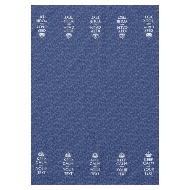 Nappe Camo Bleu Marine Conserve Le Calme Et Votre Texte (Devant)