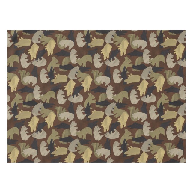 Nappe Camouflage animal Silhouette Brown (Devant (Horizontal))