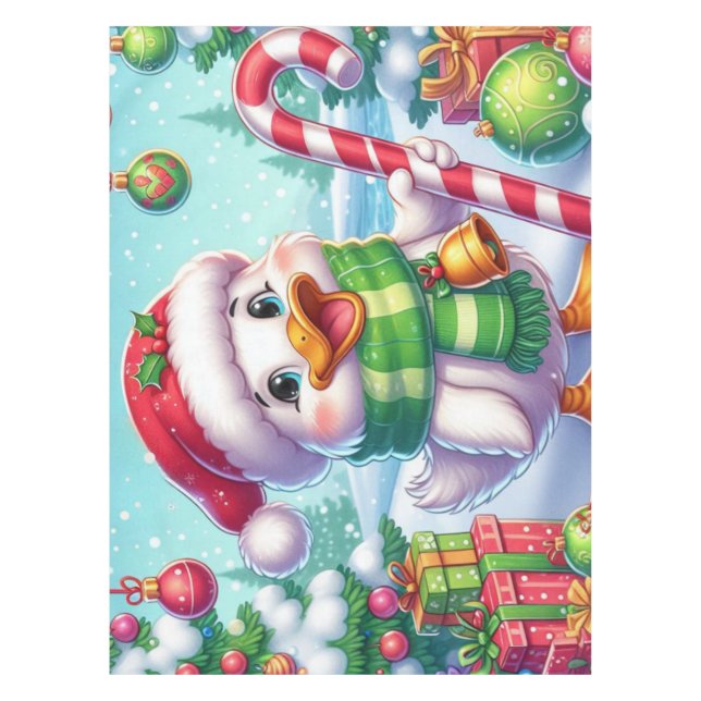 Nappe Canard de Noël coloré mignon (Devant)