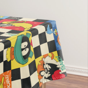 Nappe Caractères LOONEY TUNES™ sur Checker noir et blanc