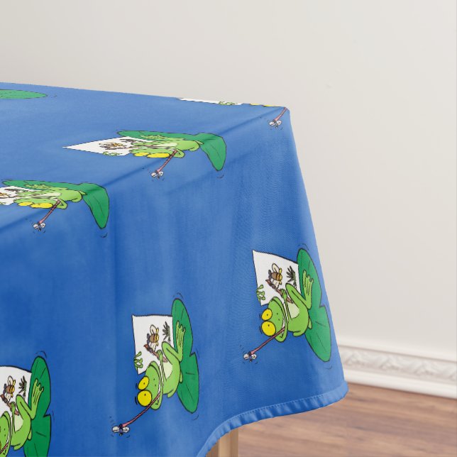 Nappe Caricature amusante de grenouille verte (In Situ)
