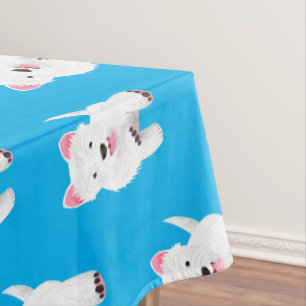 Nappe Caricature blanche de terrier de l'ouest