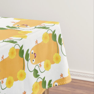 Nappe Caricature citrouille gourde en beuret joyeux