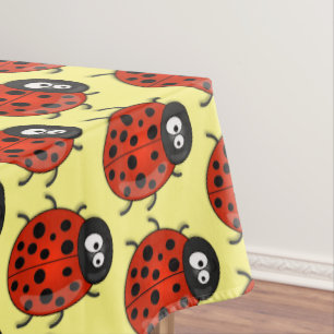 Nappe Caricature de coccinelle rouge joyeux