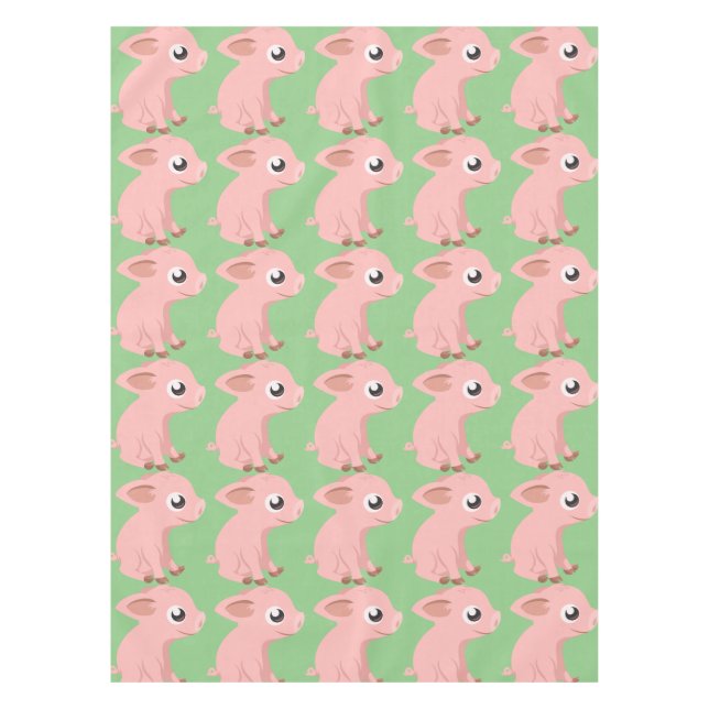 Nappe Caricature de cochon mignon (Devant)