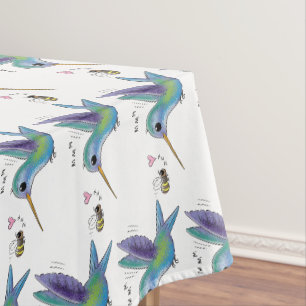 Nappe Caricature de colibri d'abeille mignonne
