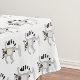 Nappe Caricature de danse lémurienne en anneau mignon