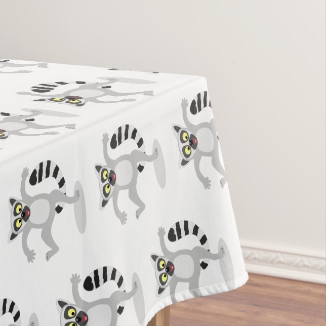 Nappe Caricature de danse lémurienne en anneau mignon (In Situ)