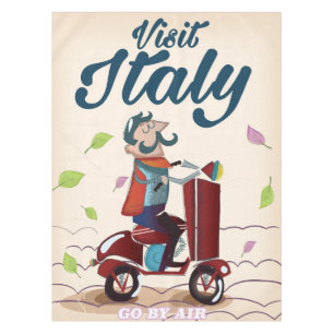 Nappe Caricature vintage Italie carte postale de voyage.