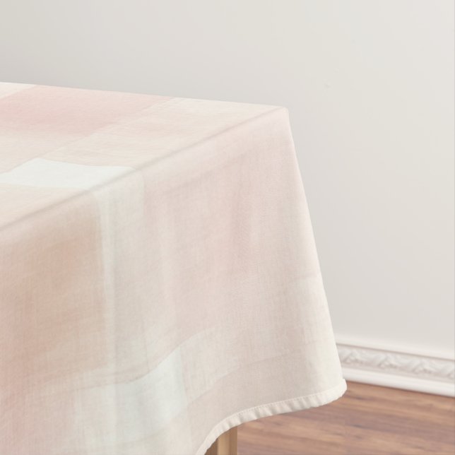 Nappe Carreaux Crème Rose Pêche Clair Assez Joli (In Situ)