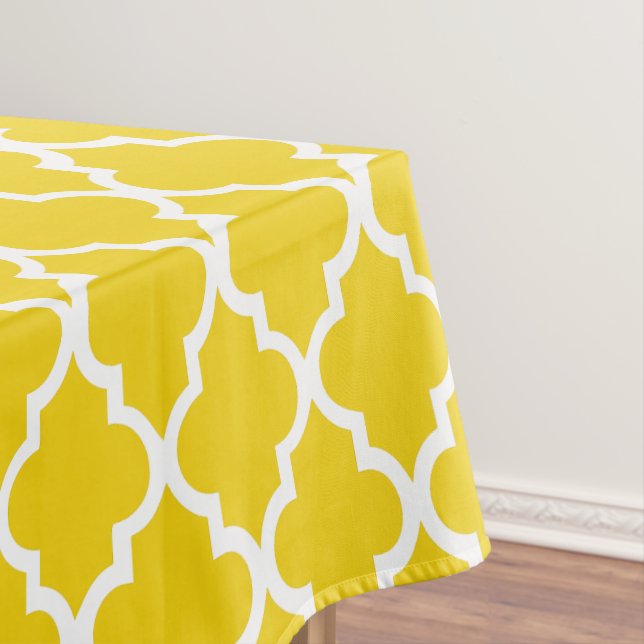 Nappe Carreaux de Quatrefoil Jaune Motif (In Situ)