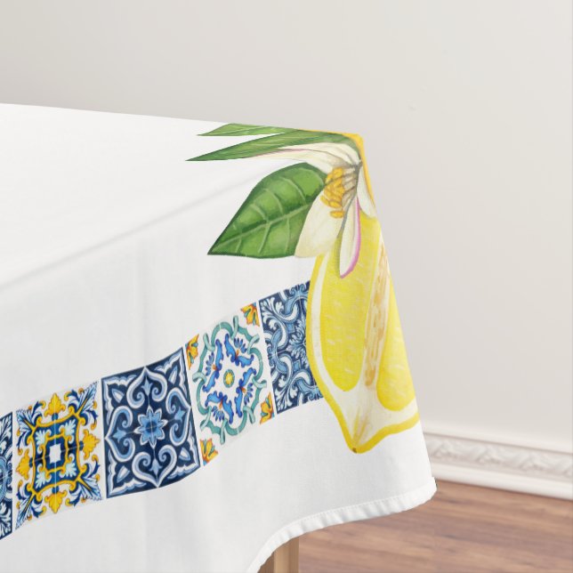 Nappe Carrelage méditerranéen clair Sicilien Citrus Lemo (In Situ)