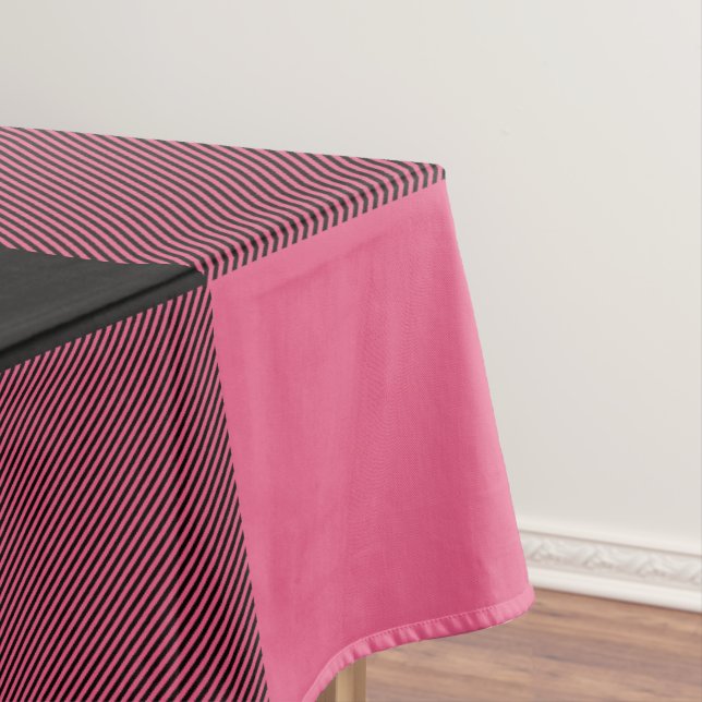Nappe Carrés  Buffalo Plaid Party rose et noir (In Situ)