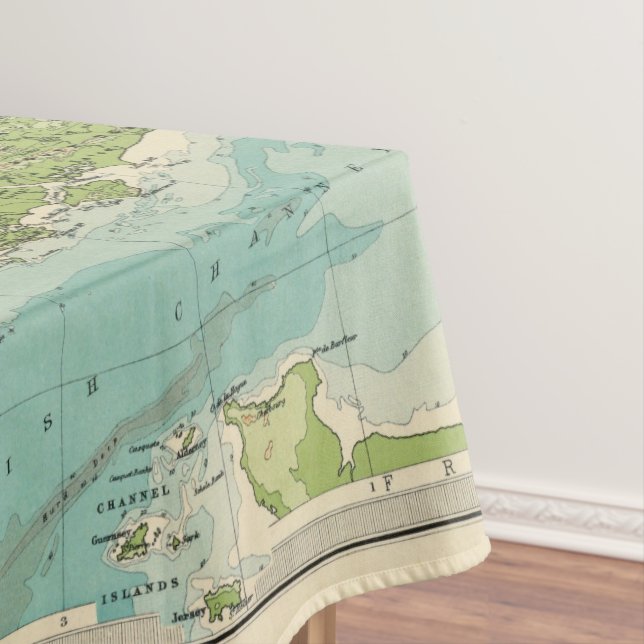 Nappe Carte bathyorographical d'îles britanniques (In Situ)