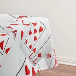 Nappe Cartes De Poker Coeur Et Diamants De Lucky Sevens,