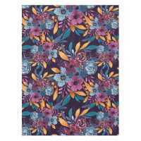 Cas de Burgundy Navy Mustard Watercolor Flowers
