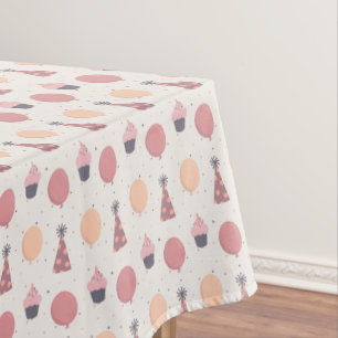 Nappe Casquettes de fête d'anniversaire, ballons, cupcak