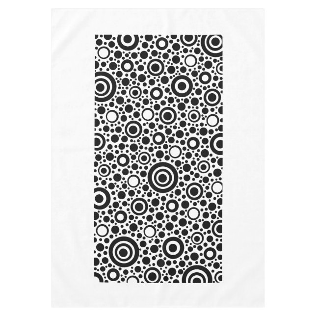 Nappe Cercle Pois noir + votre couleur arrière - plan (Devant)