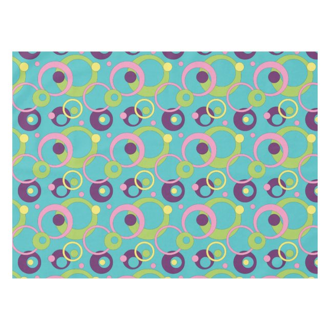 Nappe Cercles Bleus Funky (Devant (Horizontal))