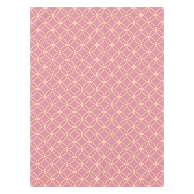 Nappe Cercles d'interconnexion en or rose et rose motif (Devant)
