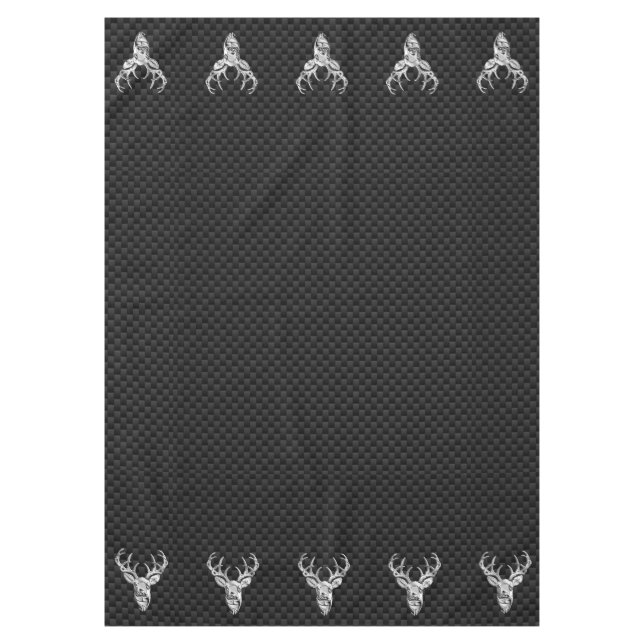 Nappe Cerf à queue blanche en argent sur impression en f (Devant)