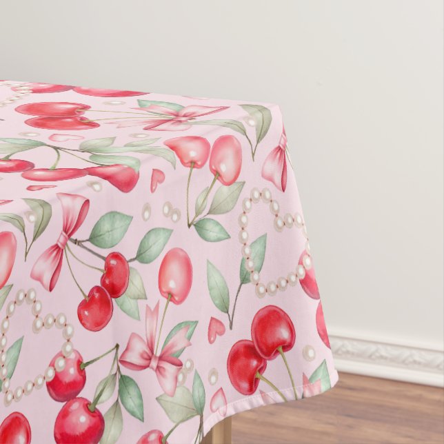 Nappe Cerise sur le Baby shower supérieur Coquette rose  (In Situ)