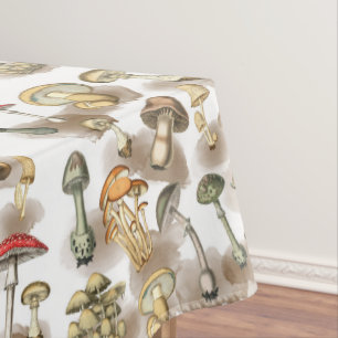 Nappe Champignons vintages de Forêt Rustique