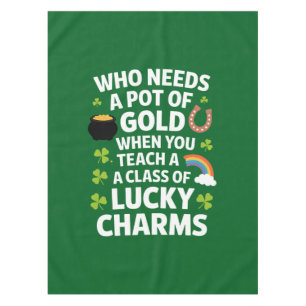 Nappe Charme de professeur de la Saint-Patrick Trèfle Ir