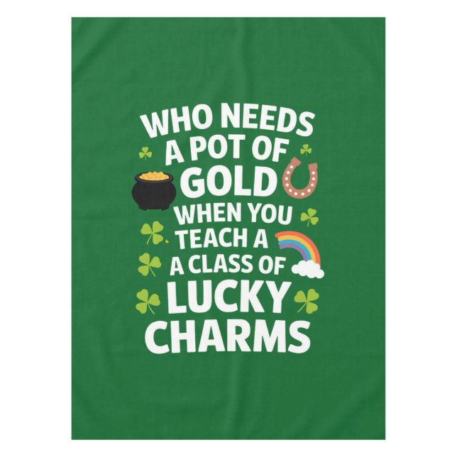 Nappe Charme de professeur de la Saint-Patrick Trèfle Ir (Devant)
