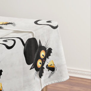 Nappe Chat et souris avec des personnages de dessin amus