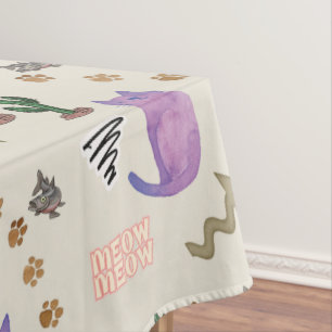 Nappe Chat Poisson Cactus Pâtes Meow